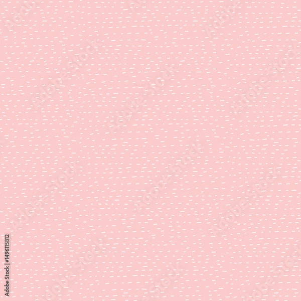 Fototapeta Seamless Pink Pattern White Dashes Random Short Line Vector Textile Wrapping Background
