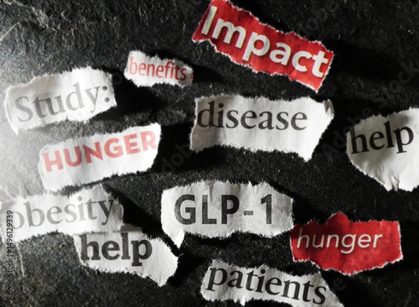 Obraz GLP-1 and obesity related newspaper headlines