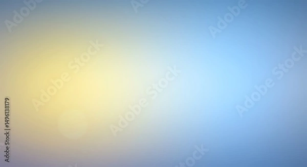 Fototapeta Blurred bokeh-style abstract background using lavender, lemon yellow, and sky blue, creating a peaceful, soft-focus visual with a minimalist and calm aesthetic for modern and elegant design use.