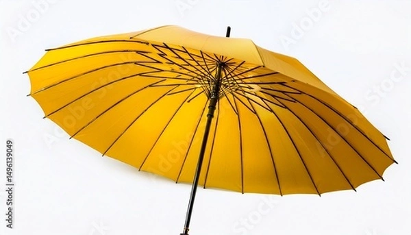 Obraz yellow umbrella isolated on white background