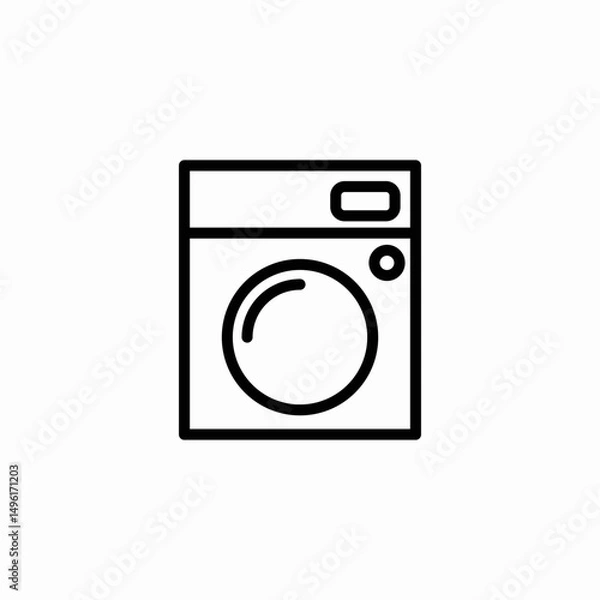 Fototapeta washing machine icon sign vector