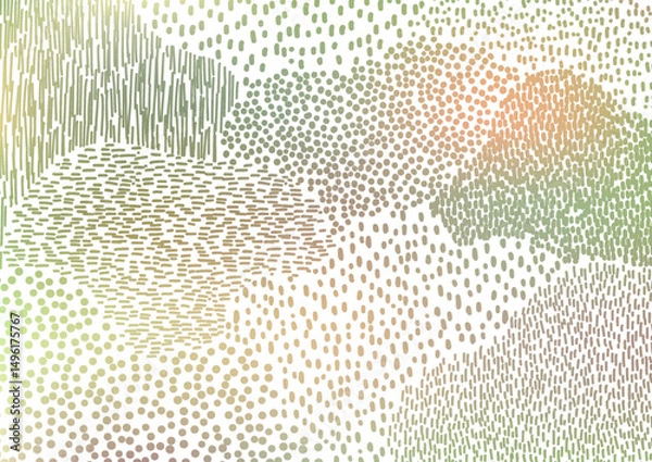 Fototapeta 森林　イメージ　点描　手描き