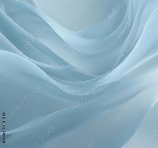 Fototapeta Soft, light blue abstract texture with delicate, flowing curves; calming and peaceful atmosphere ,  design, Background,  peaceful