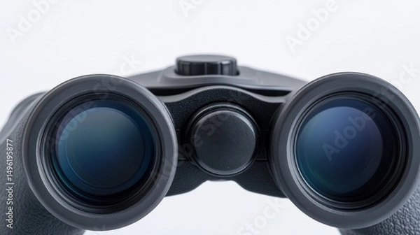 Fototapeta Close-up view of a pair of black binoculars.