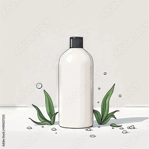 Obraz a shampoo bottle mockup