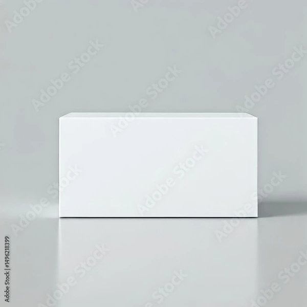 Obraz white box mock-up on white background