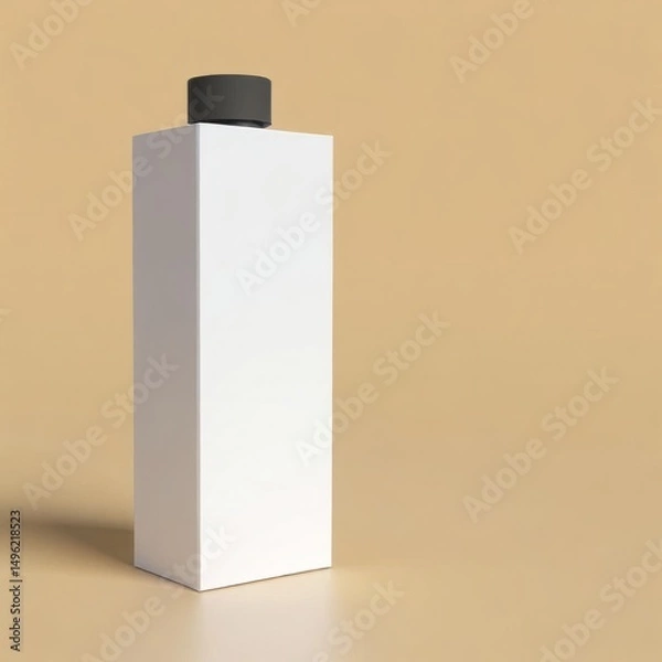 Obraz white box mock-up on white background