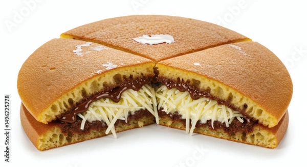 Obraz Delicious martabak terang bulan, indonesian sweet pancake, with chocolate and cheese filling