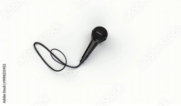 Fototapeta microphone on white background