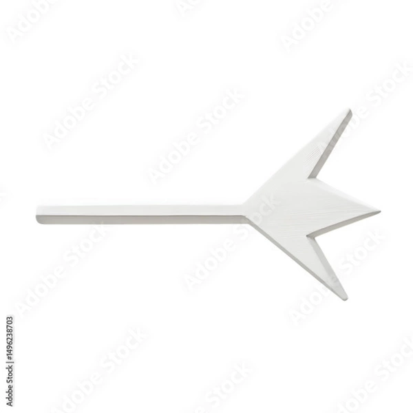 Fototapeta Minimal Arrow with a Crisp Structure in Pure Isolated on Transparent Background