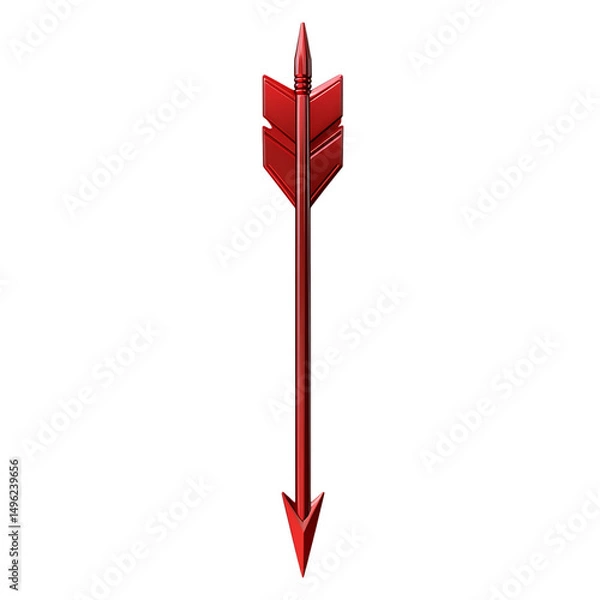 Fototapeta Bold Arrow with a Striking Prominent Profile in Rub Isolated on Transparent Background