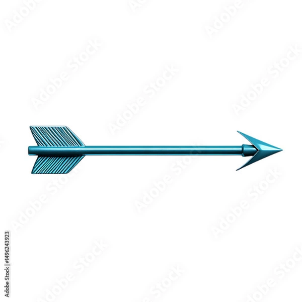 Fototapeta Minimalistic Arrow with a Sleek Outline in Vibrant Isolated on Transparent Background