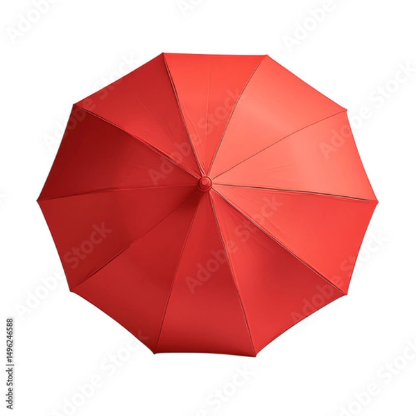 Fototapeta Contemporary Compact Beach Umbrella with a Bold Mod Isolated on Transparent Background