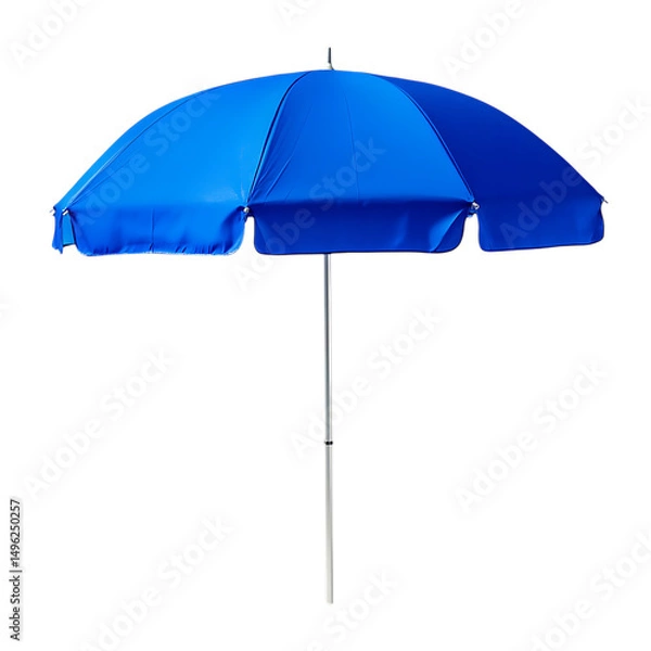 Obraz Sport Inspired Compact Beach Umbrella with a Robust Blue Cover Isolated on Transparent Background