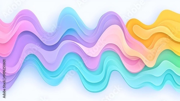 Obraz Pastel Wave Abstract Background.