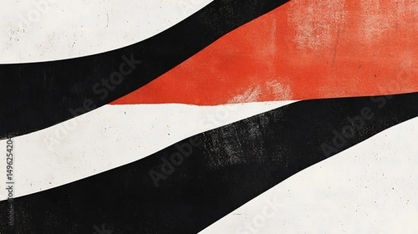 Obraz Abstract Red Black White Stripes.