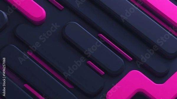 Obraz Abstract Dark Pink Geometric Pattern.