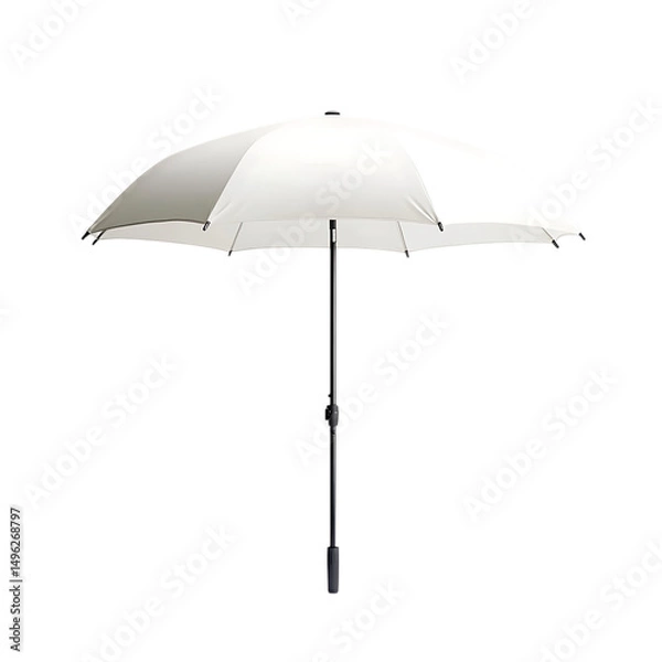 Obraz Sport Inspired Travel Beach Umbrella with a Rugged Isolated on Transparent Background