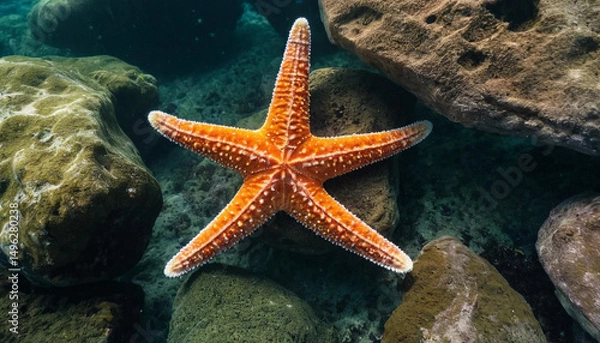 Obraz Starfish Clinging to a Rock