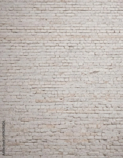 Fototapeta Clean whitewashed brick wall texture  Ideal backdrop , white background, wall texture
