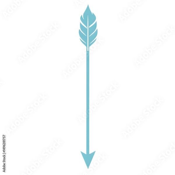 Fototapeta Minimalistic Arrow with a Clear Silhouette in Soft Isolated on Transparent Background