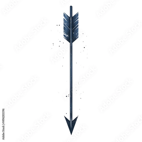 Fototapeta Contemporary Arrow with Precise Geometric Lines Isolated on Transparent Background