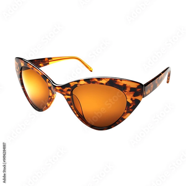 Fototapeta Sleek Cat Eye Sunglasses with Intricate Detail Isolated on Transparent Background
