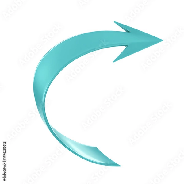 Fototapeta Modern Arrow with Dynamic Sweeping Curves in Tropical Isolated on Transparent Background