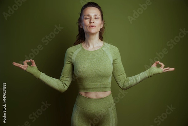 Obraz Mudra and Green: A Moment of Zen