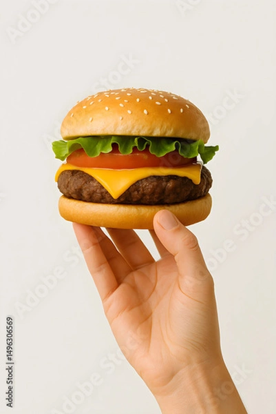 Obraz burger in hand