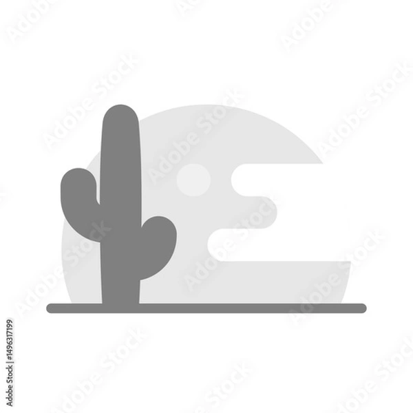Fototapeta Empty state illustration with cactus, minimal page layout. for mobile apps or websites to show no content, no data, or empty screen situations. UI placeholders, onboarding screens, 404 pages
