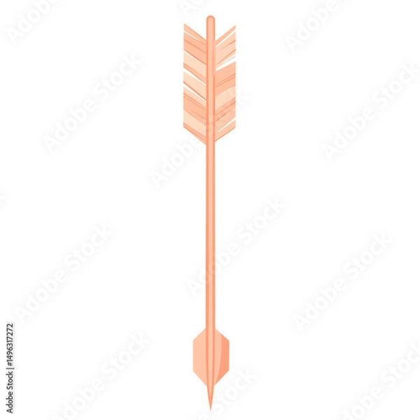 Obraz Modern Arrow with a Bold Dynamic Silhouette in Past Isolated on Transparent Background