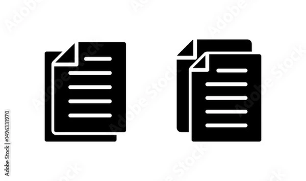 Fototapeta Document icon logo design. Paper sign and symbol. File Icon