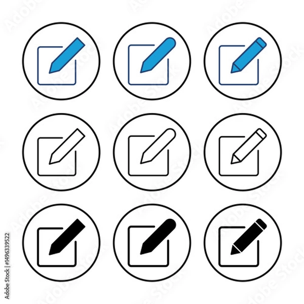 Fototapeta Edit icon vector. edit document icon. edit text icon. pencil. sign up