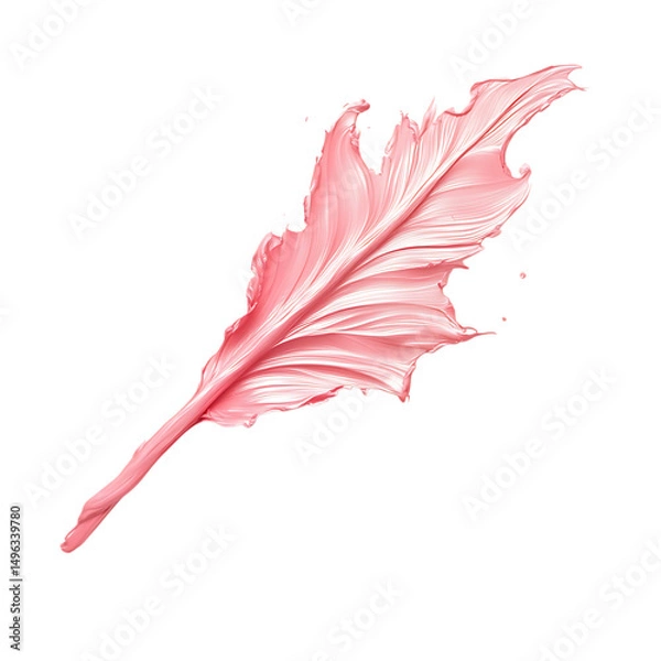 Fototapeta Artistic Arrow with Dynamic Motion in Soft Rose Col Isolated on Transparent Background