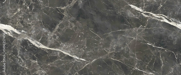 Fototapeta Shiny, glossy digital tile with a black, marble-like stone pattern - Seamless , pattern , background , tile