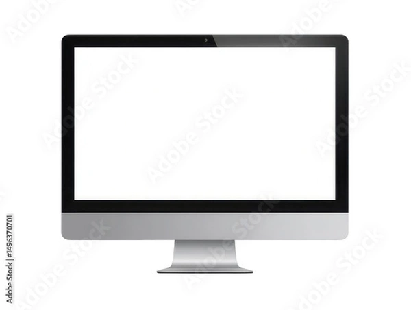 Obraz Modern desktop computer mockup isolated on transparent background