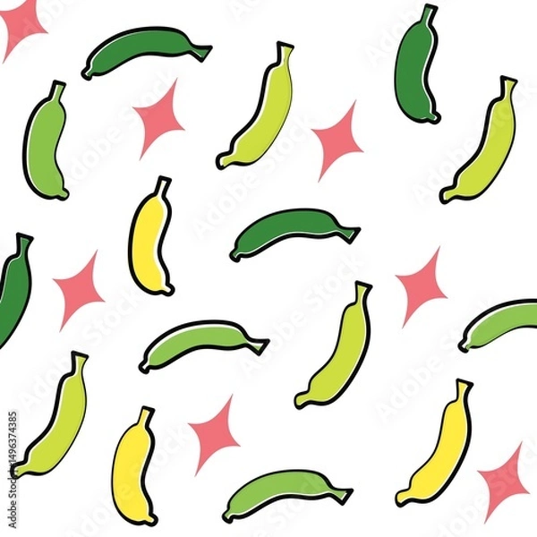 Fototapeta Banana background vector,banana background image,banana background illustration,banana wallpaper images 