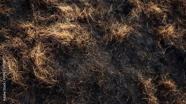 Obraz Burnt Grass Texture : Suitable for Be Used as Background and Content in Any Project (Print, Graphic Design, Blog Posts, Social Media Posts or Website Related to Environment Theme)
