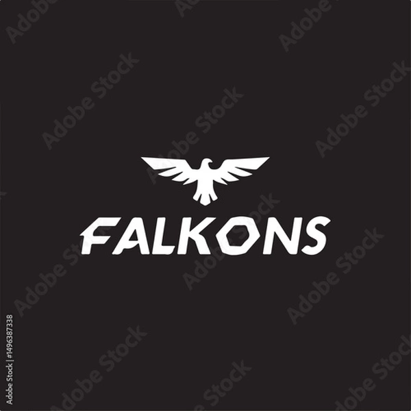 Fototapeta eagle logo vector Bold and clean eagle logo vector, with sharp lines and a strong silhouette 
