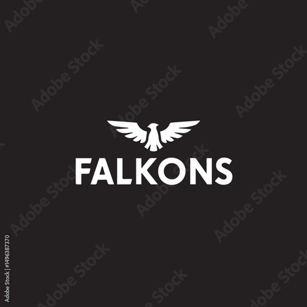 Fototapeta eagle logo vector Bold and clean eagle logo vector, with sharp lines and a strong silhouette 

