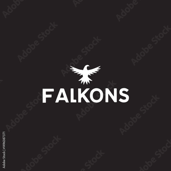 Fototapeta eagle logo vector Bold and clean eagle logo vector, with sharp lines and a strong silhouette 
