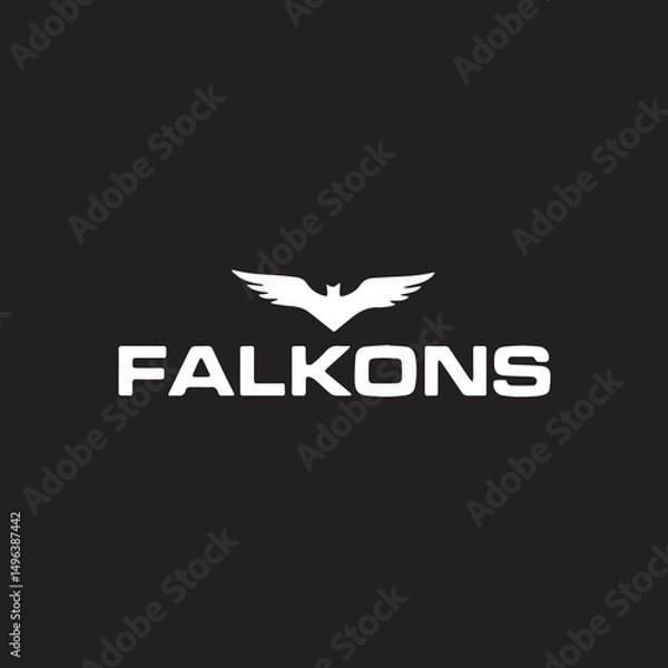 Fototapeta eagle logo vector Bold and clean eagle logo vector, with sharp lines and a strong silhouette 
