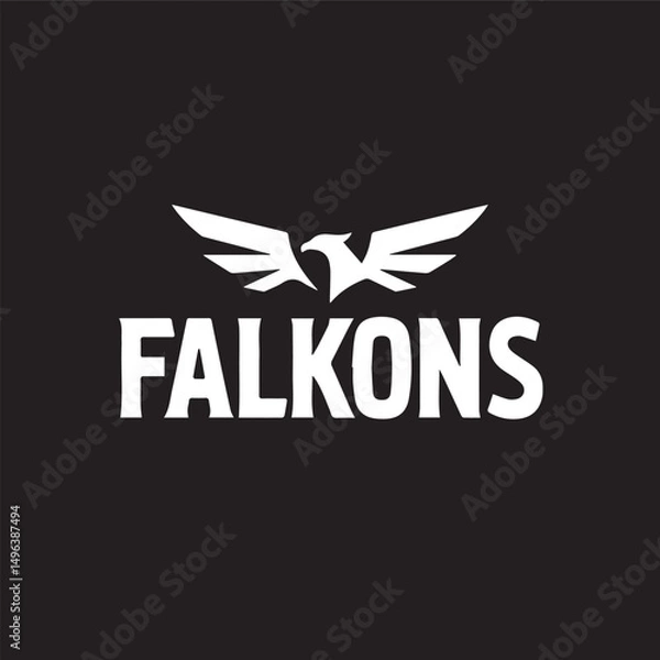 Fototapeta eagle logo vector Bold and clean eagle logo vector, with sharp lines and a strong silhouette 
