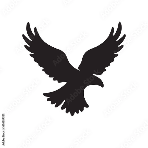Fototapeta eagle logo vector Bold and clean eagle logo vector, with sharp lines and a strong silhouette 
