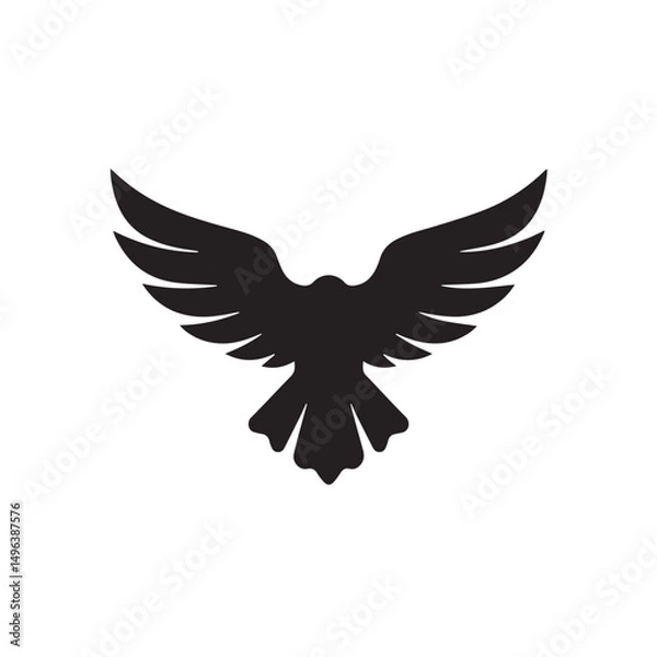 Fototapeta eagle logo vector Bold and clean eagle logo vector, with sharp lines and a strong silhouette 
