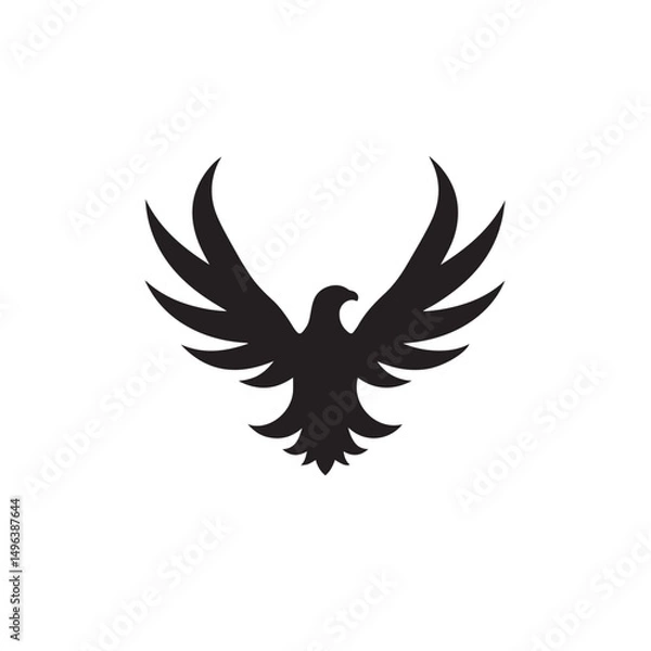 Fototapeta eagle logo vector Bold and clean eagle logo vector, with sharp lines and a strong silhouette 
