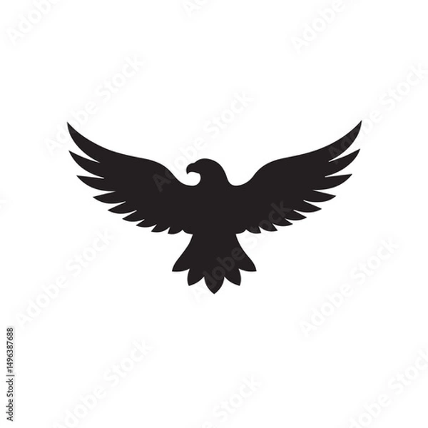 Fototapeta eagle logo vector Bold and clean eagle logo vector, with sharp lines and a strong silhouette 
