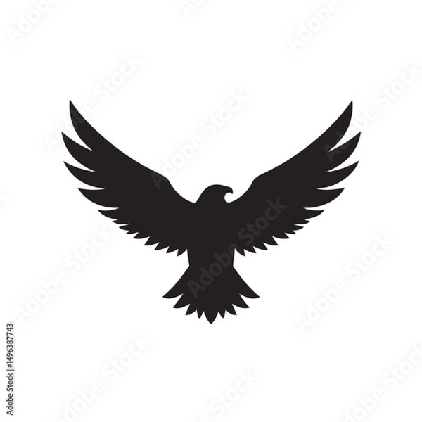 Obraz eagle logo vector Bold and clean eagle logo vector, with sharp lines and a strong silhouette 
