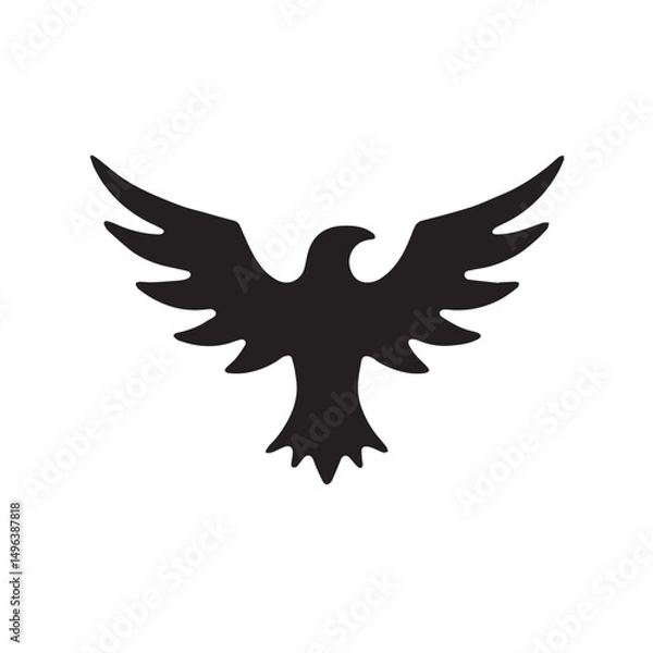 Fototapeta eagle logo vector Bold and clean eagle logo vector, with sharp lines and a strong silhouette 
